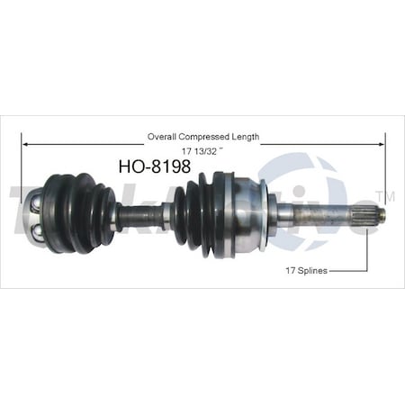 Surtrack Axle Cv Axle Shaft, Ho-8198 HO-8198